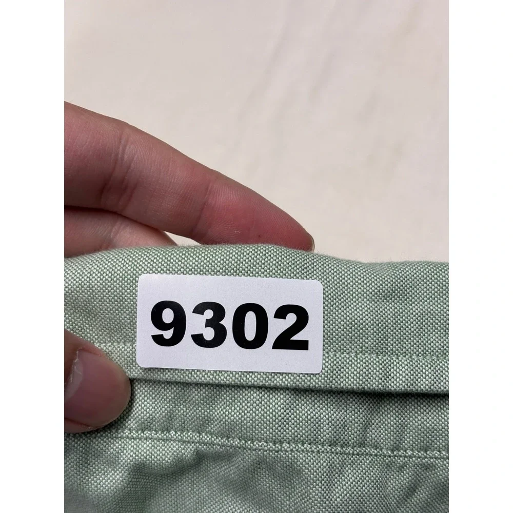 J. Crew Mens XL Sage Green Oxford Cotton Button Down Long Sleeve Shirt
